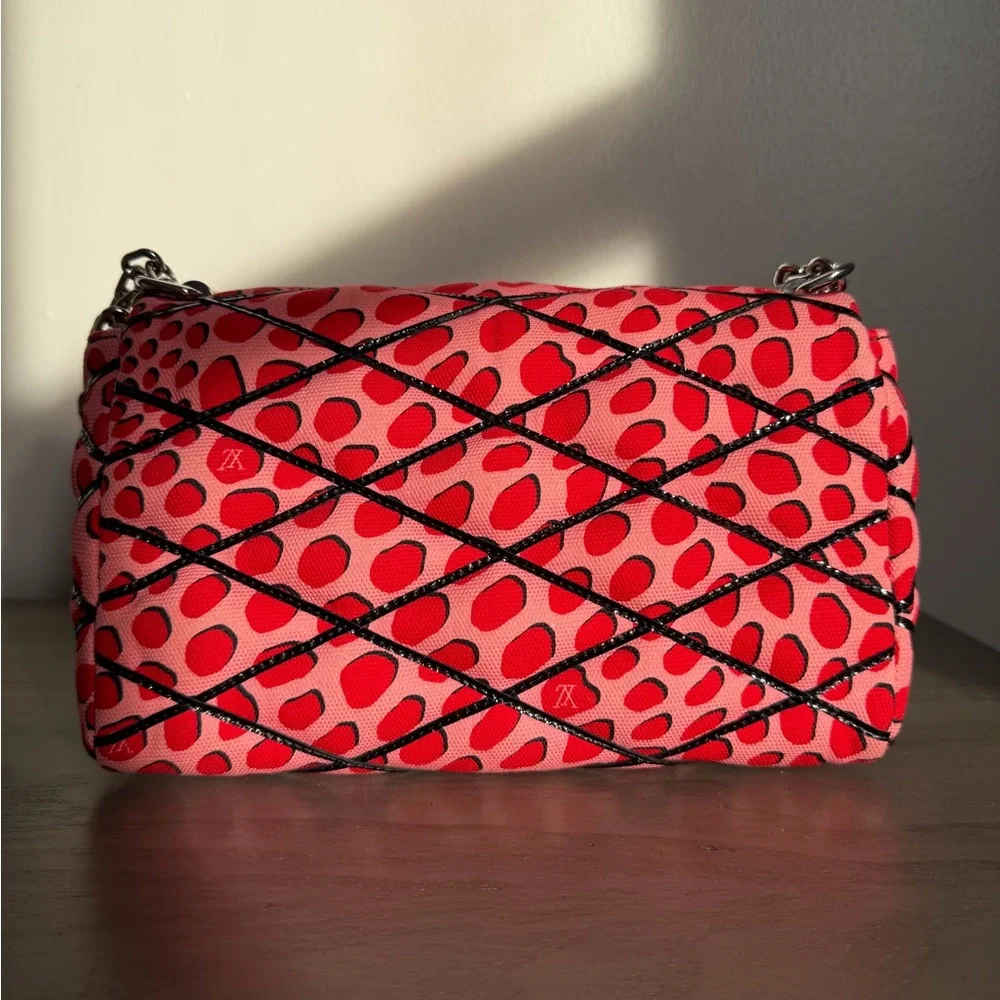 Louis Vuitton Twist MM Polka Dot Canvas Chain Shoulder Crossbody Bag Rare